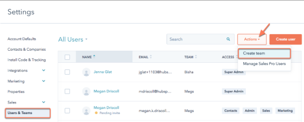 Hierachical teams i HubSpot Service Hub Enterprise