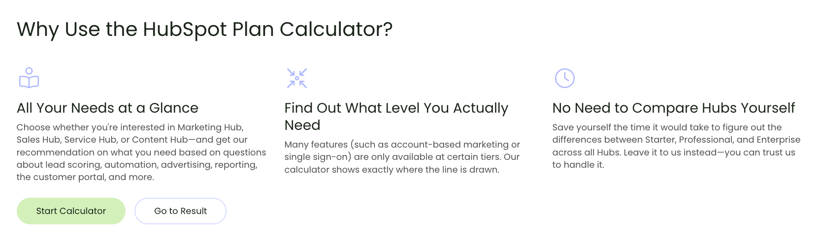 HubSpot Plan Calculator