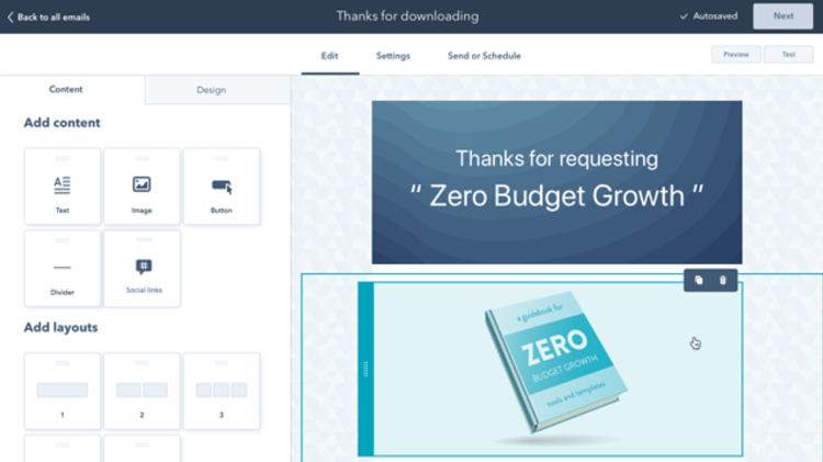 E-mail marketing HubSpot