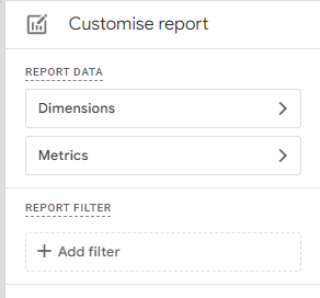 Custome report metrikker og dimensioner i Google Analytics 4