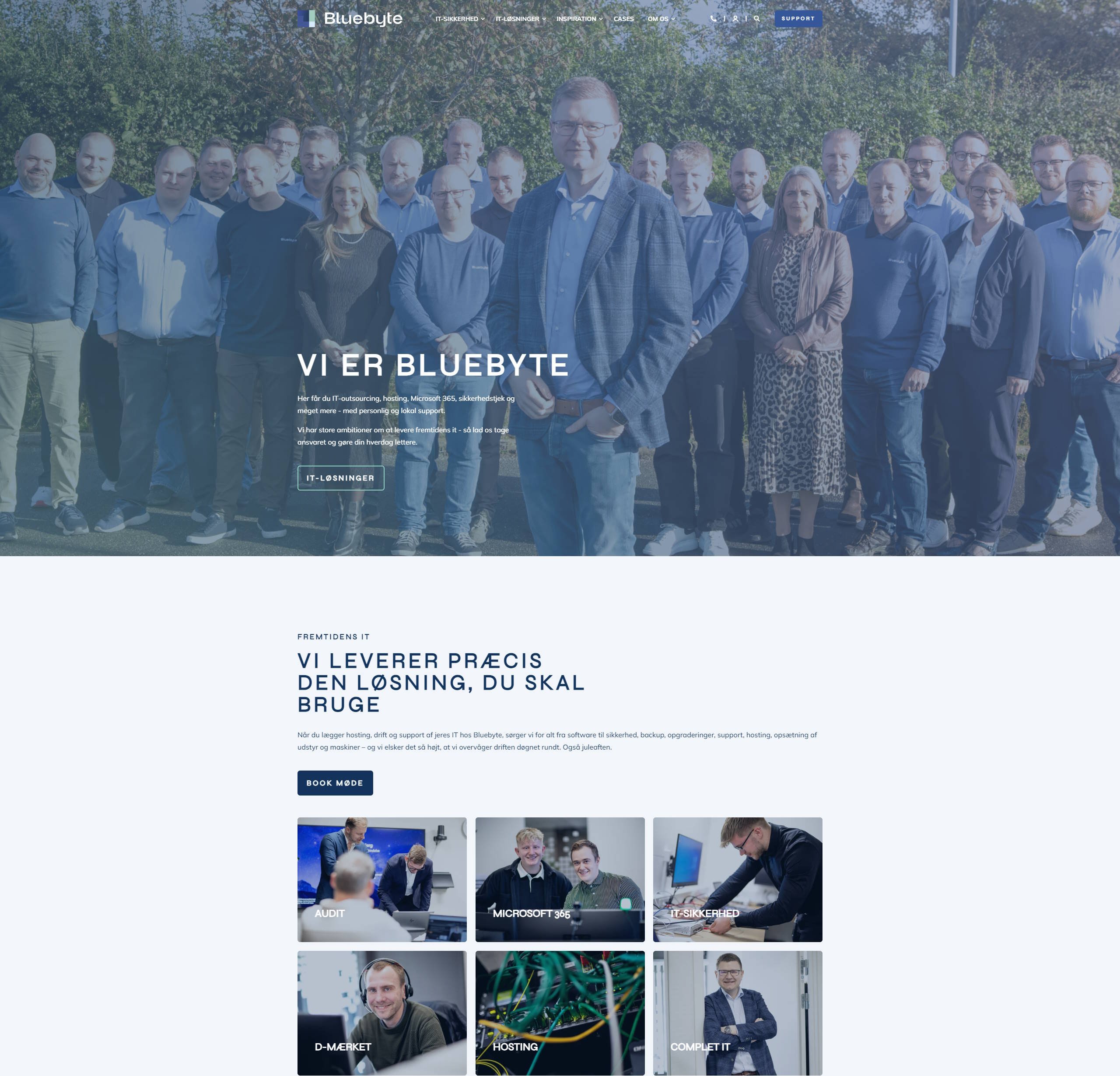 Bluebyte - forsiden - top