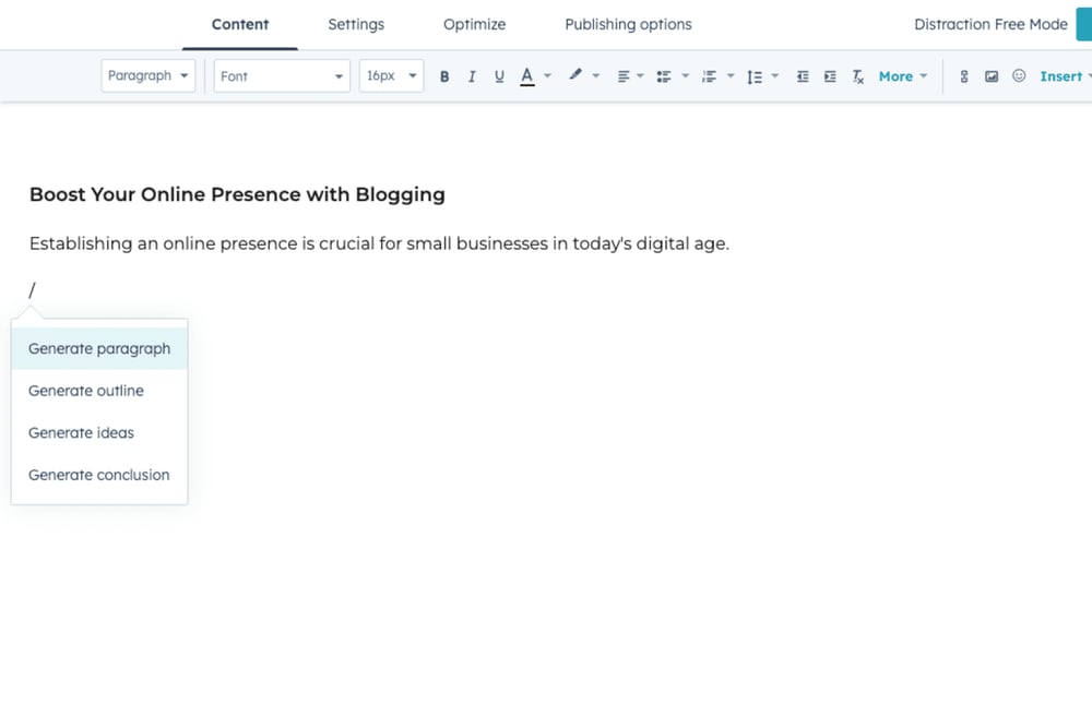 HubSpot-blog-writer-generating-paragraphs