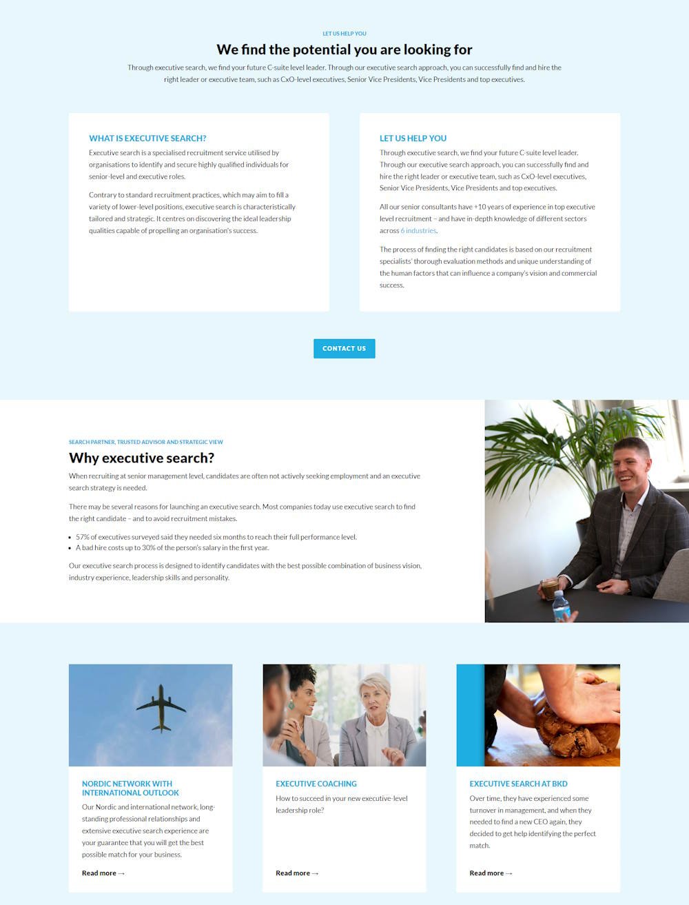 compass - executive search - sektioner