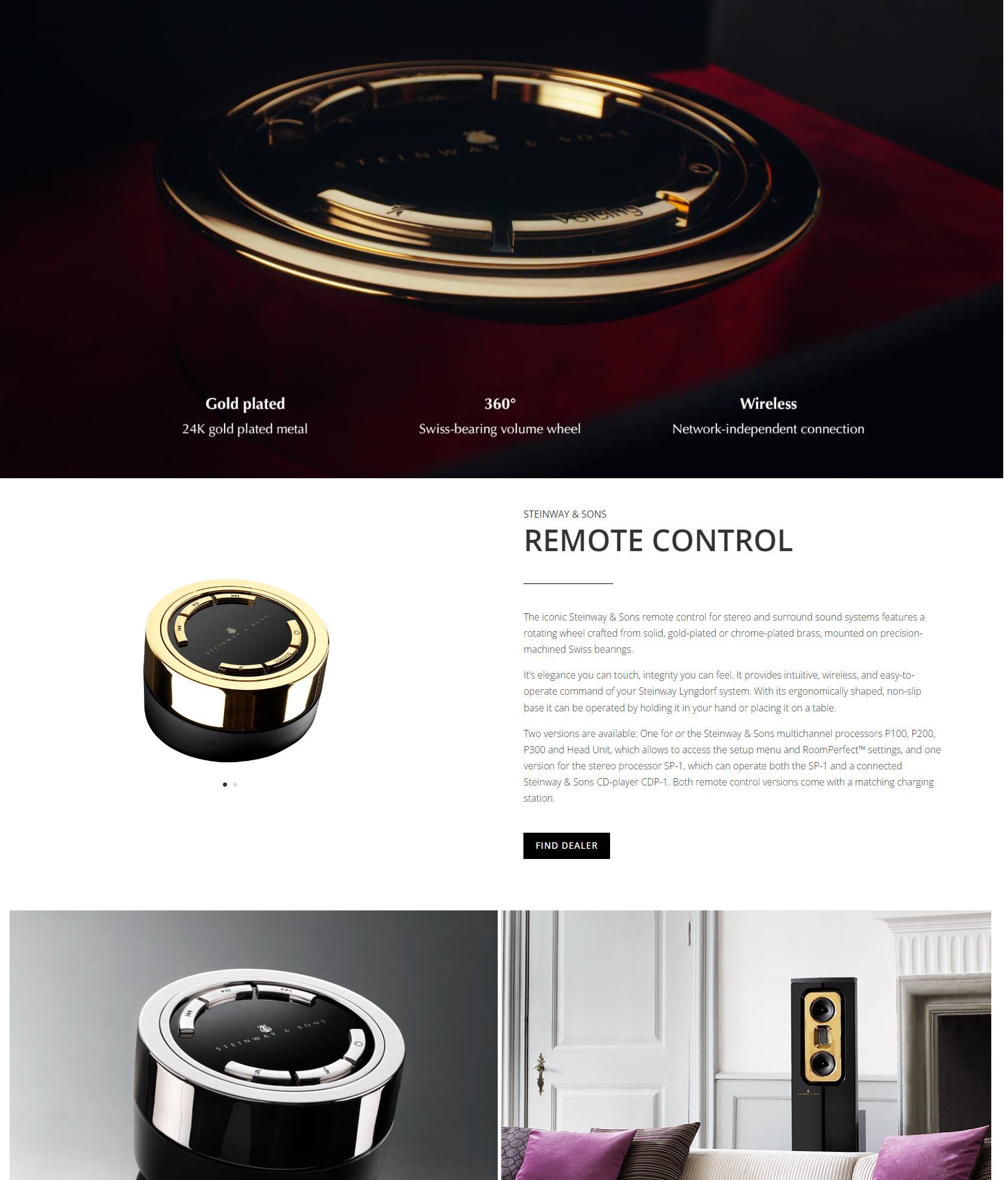 steinway lyngdorf - remote control - top