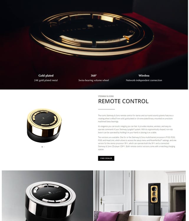 steinway lyngdorf - remote control - top