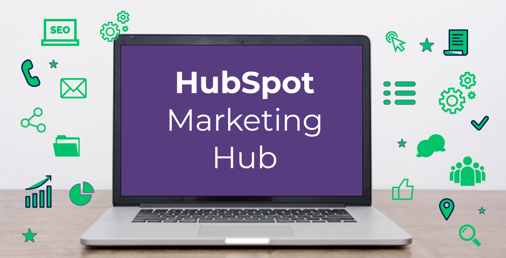 Computer med HubSpot Marketing Hub